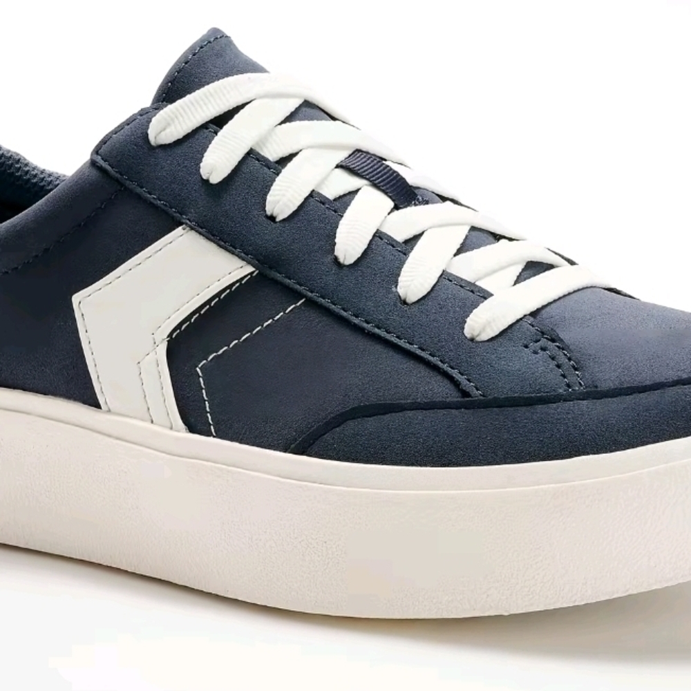Dr. Scholl's Navy Blue and White Women's Platform Sneakers - Picture 7 of 7